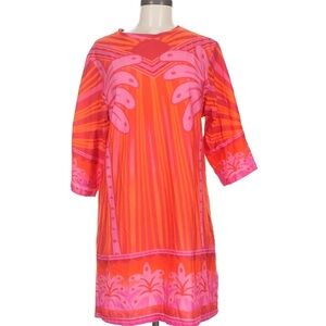 Farm Rio Vintage Farm Brasil 100% Cotton Palm Tree Print Tunic Mini Dress Size M